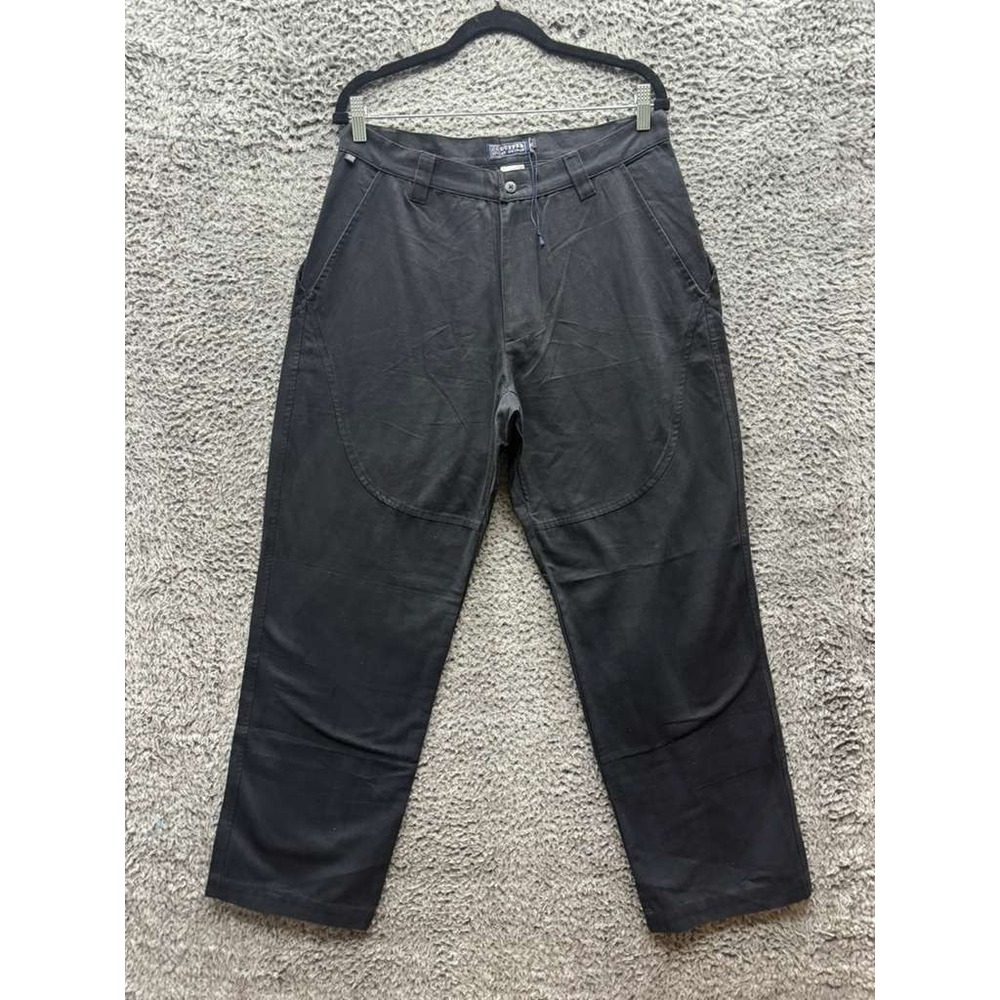 NWOT Duffer Of St. George Cotton-Blend Relaxed Fit Wide Pants Black Mens Size 32